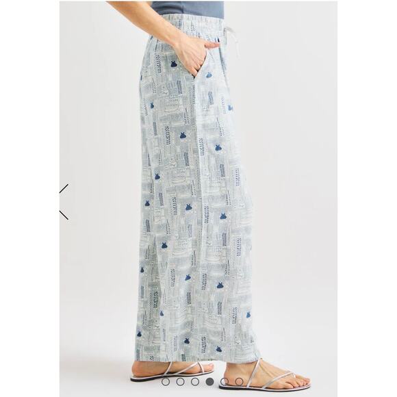 Splendid Lawson turquoise floral print pants Small NWT MSRP $168 - Picture 2 of 6